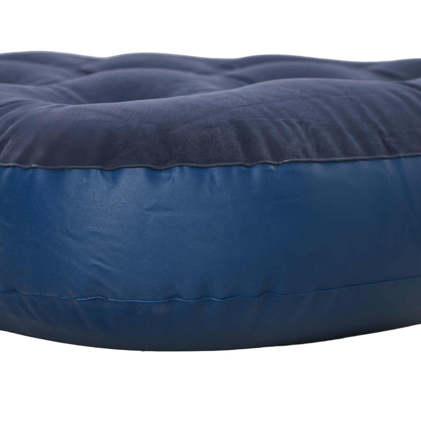 Single Air Mattress, Portable Air Bed with Flocked Surface, Blue