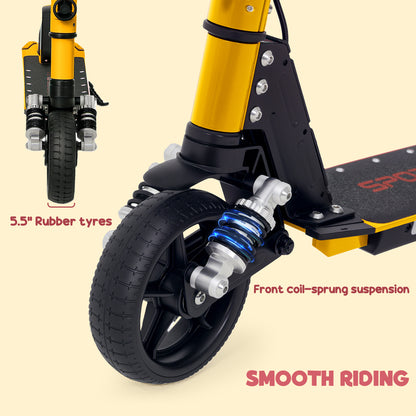 Folding Electric Scooter w/ LED Lights and Display, Gold