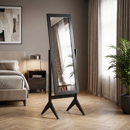 Adjustable Angle Full Length Mirror, Black