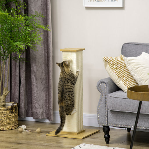 80 cm Scratching Post Cat Tree with Play Ball, Scratching Post Made of Sisal Rope