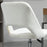 Mid-Back Swivel Home Office Chair Scallop Computer Chair Cream White