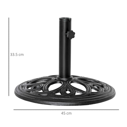 Round Patio Umbrella Base Stand, Umbrella Holder, Black
