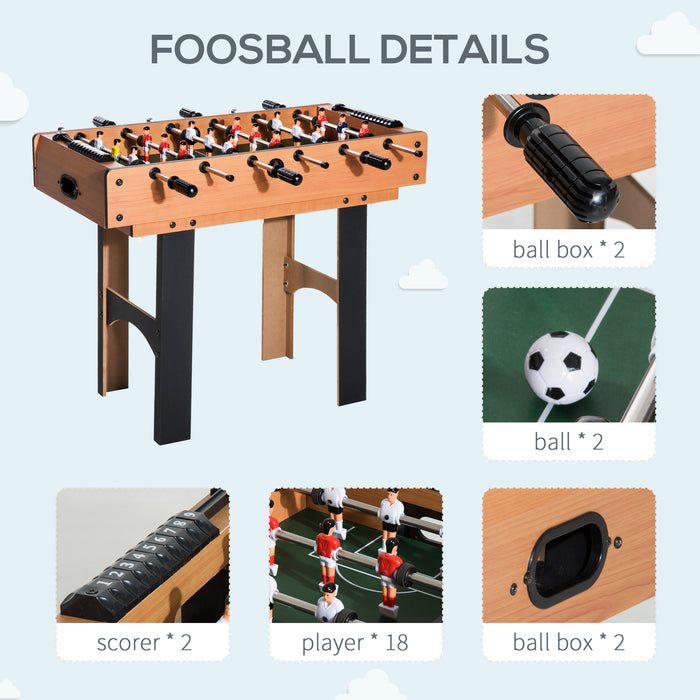 4-In-1 Multi Games Table with Tennis Billiard Foosball Hockey 2 Types