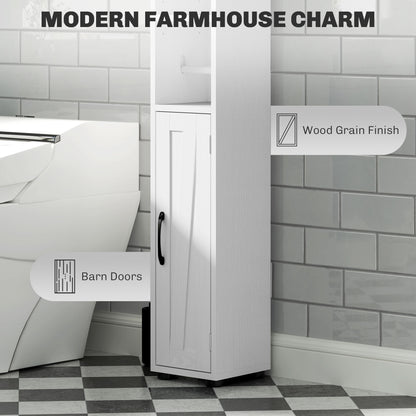 Tall Bathroom Storage Cabinet Slim Bathroom Cabinet with Drawer White