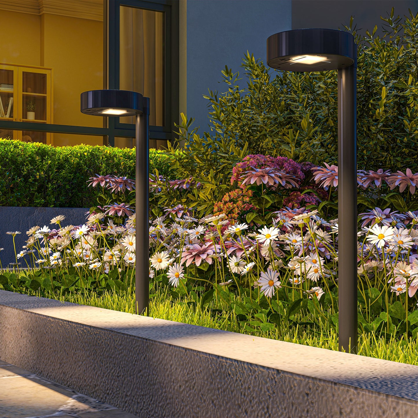 Solar Stake Lights 8 Pack, IP44 Pathway Lighting, Auto On/Off LED
