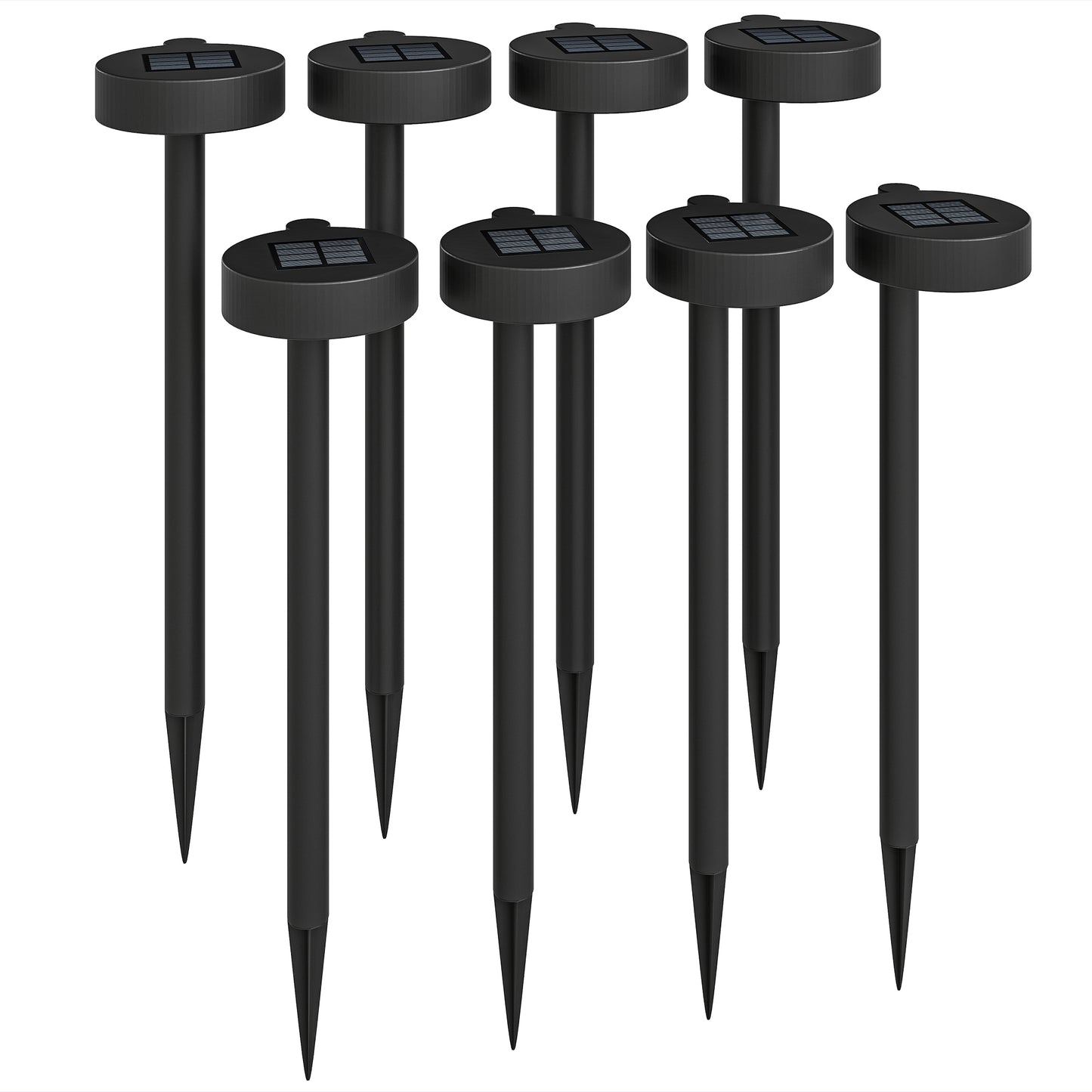 Solar Stake Lights 8 Pack, IP44 Pathway Lighting, Auto On/Off LED