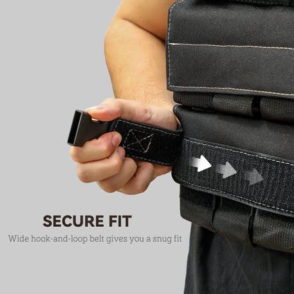 30KG Adjustable Weighted Vest for Men and Women, Weight Vest with 15 Metal Weights, Adjustable Straps and Reflective Strips, Running Cardio Exercise Strength Training