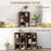 Storage Cabinet Bookcase 6 Cube for Home Office, Rustic Brown