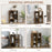 Storage Cabinet Bookcase 6 Cube for Home Office, Rustic Brown