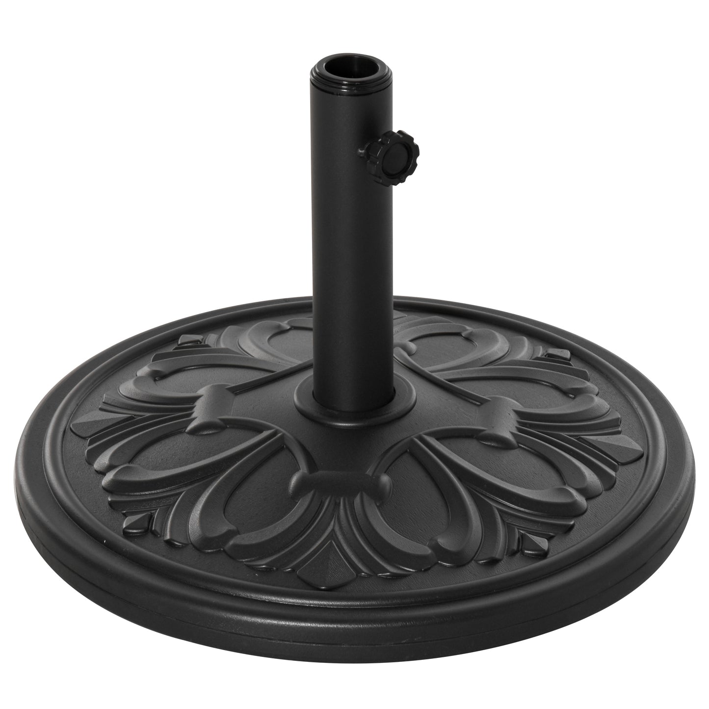 Round Parasol Base Heavy Duty Cement Stand Umbrella Holder Garden