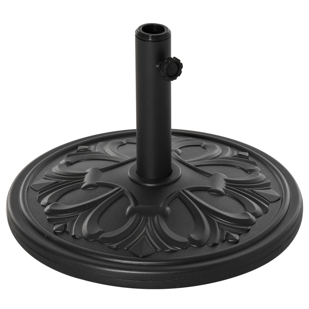 Round Parasol Base Heavy Duty Cement Stand Umbrella Holder Garden