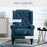 Wingback Accent Chair, Retro Upholstered Button Tufted Occasional Chair for Living Room and Bedroom, Blue