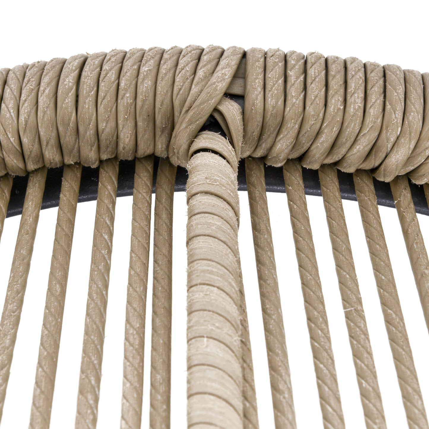 3 PCS Webbed PE Rattan Outdoor Patio Set w/ Cushions Steel Frame Brown