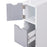 Slimline Bathroom Storage Free-Standing Bathroom Cabinet Unit Tall Shelf Toilet Tissue Cupboard w/Drawers - Grey and White