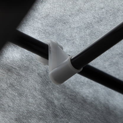 Fabric Portable Wardrobe with 8 Shelves 2 Hanging Rails, Grey