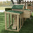 Wood Chicken Coop Hens Cage Poultry House with Nesting Boxes Run