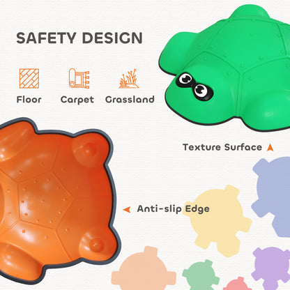 6 PCS Kids Stepping Stones, Turtle-Shaped Stackable River Stones