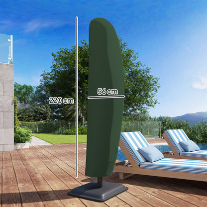 Parasol Cover, Banana Umbrella Protector with Zipper, Green