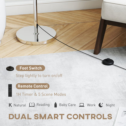 Modern Dimmable Standing Lamp with Adjustable Colour Temperatures