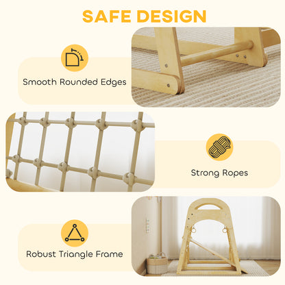 6 in 1 Kids Climbing Frame with Slide, Monkey Bars, Ladder