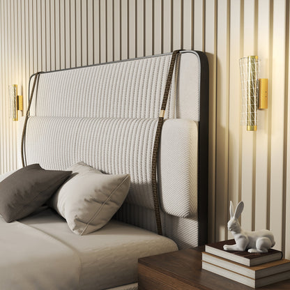 Led Wall Lamp 2 Pack, Modern Indoor Geometric Wall Light, Gold Tone