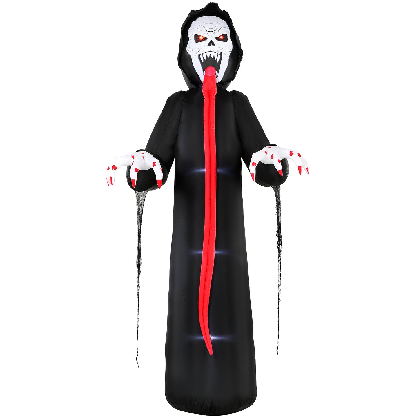 10 FT Halloween Inflatable Skeleton with Built-in LED Lights