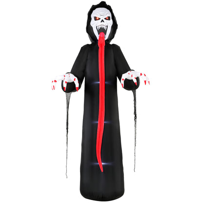 10 FT Halloween Inflatable Skeleton with Built-in LED Lights