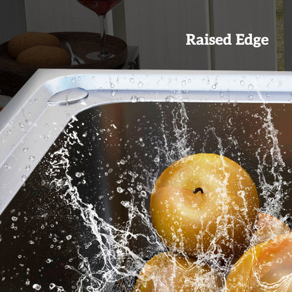 Stainless Steel Utility Sink with Cold and Hot Water Pipe Silver Tone