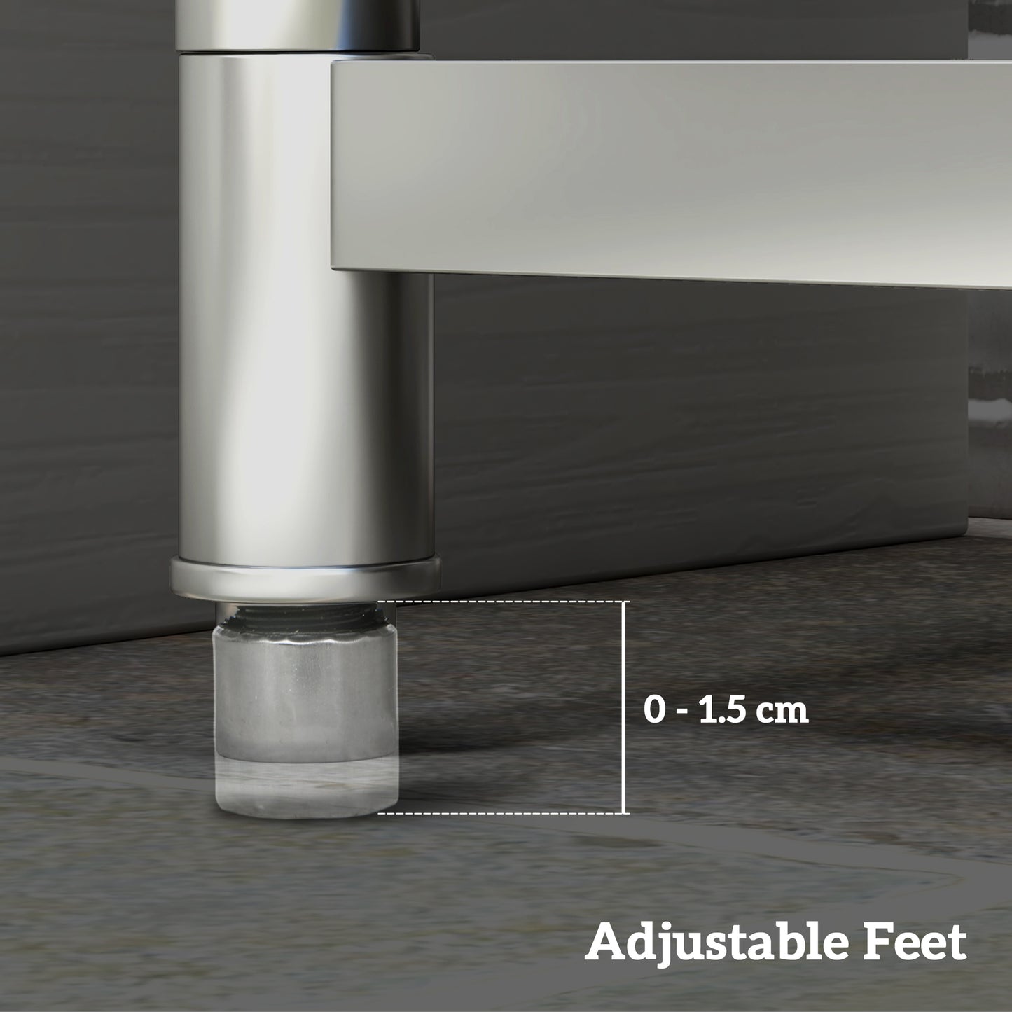 Stainless Steel Utility Sink with Cold and Hot Water Pipe Silver Tone