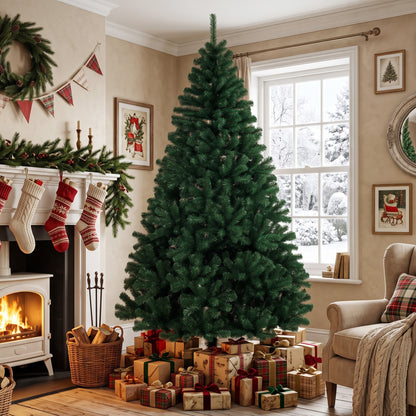 Artificial Christmas Tree with Hinged Design, 210cm Fir Tree