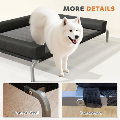 Elevated Dog Bed, Raised Dog Bed with Removable Bolsters