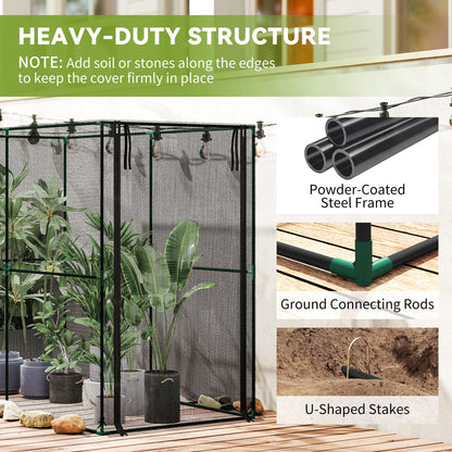 Fruit Cage Bird Netting, Plant Protection Tent, Black