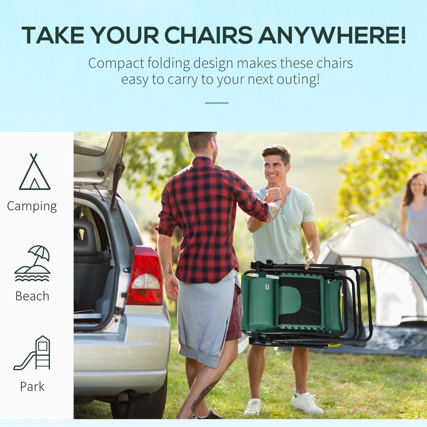 2 Pcs Zero Gravity Lounger Folding Recliner Chair w/ Cup Holder