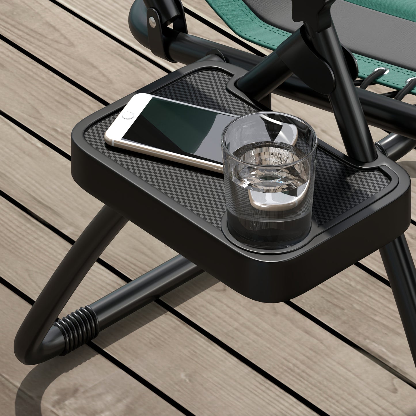 2 Pcs Zero Gravity Lounger Folding Recliner Chair w/ Cup Holder