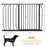 Expandable Dog Gate with Door pressure,75-115cm Doorway Pet Barrier Fence for Hallways, Staircases, Black