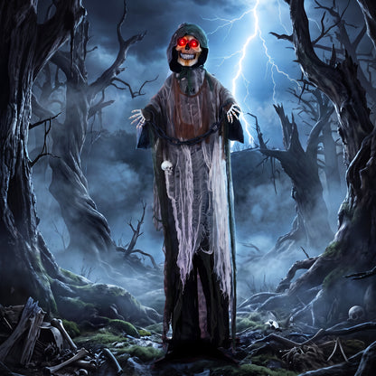 170cm Animated Halloween Grim Reaper for Covered Outdoor