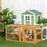 Wooden Chicken Coop with Perches, Doors, Combinable Design, for 2-4 Chickens - Natural Wood Colour