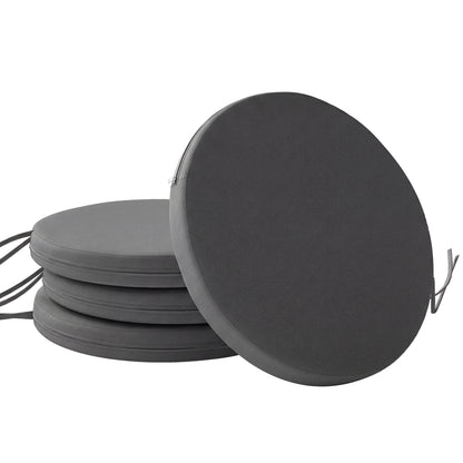Bistro Chair Cushions, Chair Pads Set of 4, Dark Grey