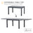 Extendable Garden Table, 10 Seater Outdoor Dining Table with Aluminium Frame for Lawn, Balcony and Backyard, Grey