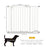 Metal 74-94cm Wide Adjustable Dog Gate White