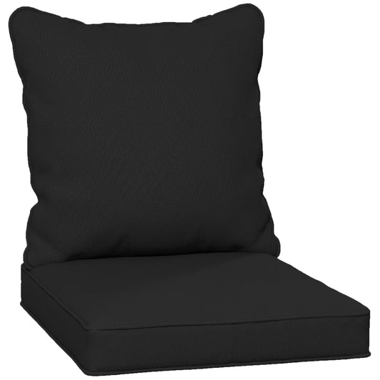 Garden Chair Cushion with Seat & Back Pad, CUSHION ONLY, Black