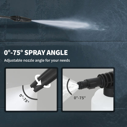 1800W Power Washer 150 Bar Pressure 6M Hose and Hose Reel, Blue