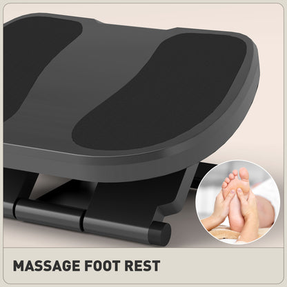 Adjustable Under-Desk Footrest Height Angle Tilt Anti-Slip Compact Health