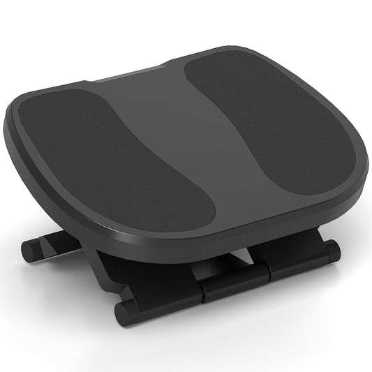 Adjustable Under-Desk Footrest Height Angle Tilt Anti-Slip Compact Health