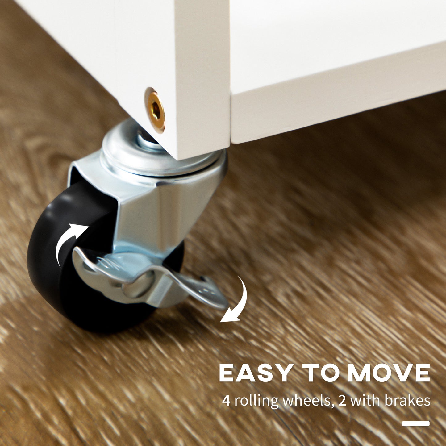 Bamboo Breakfast Cart with Drop Leaf Table and 2 Stools