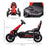 Children Pedal Go Kart, Kids Ride on Racer w/ Adjustable Seat, Shock Absorption EVA Tyres, Handbrake, for Kids Aged 3-8, Red