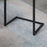 C-Shaped Nesting Tables Set of 3 with Steel Frame, Rustic Brown