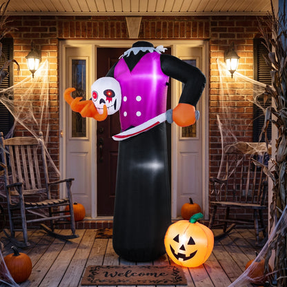 6 FT Halloween Inflatable Skeleton, Halloween Headless Skeleton
