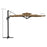 Garden Parasol, 3(m) Cantilever Parasol with Hydraulic Mechanism, Dual Vented Top, 8 Ribs, Cross Base, Khaki