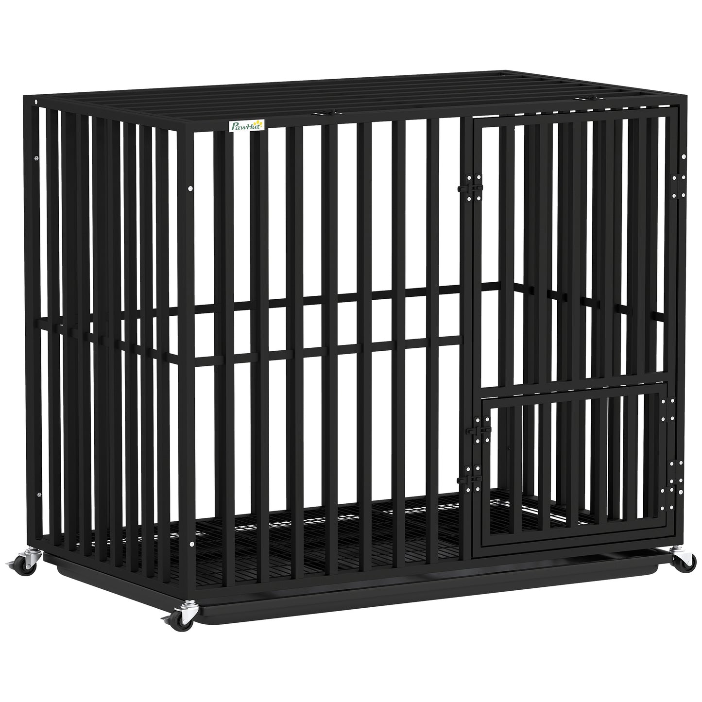 Heavy Duty Dog Crate, Dog Cage with Wheels for Small Medium Breeds